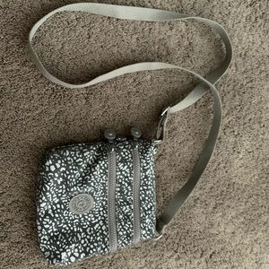 Kipling small grey patterned crossbody bag